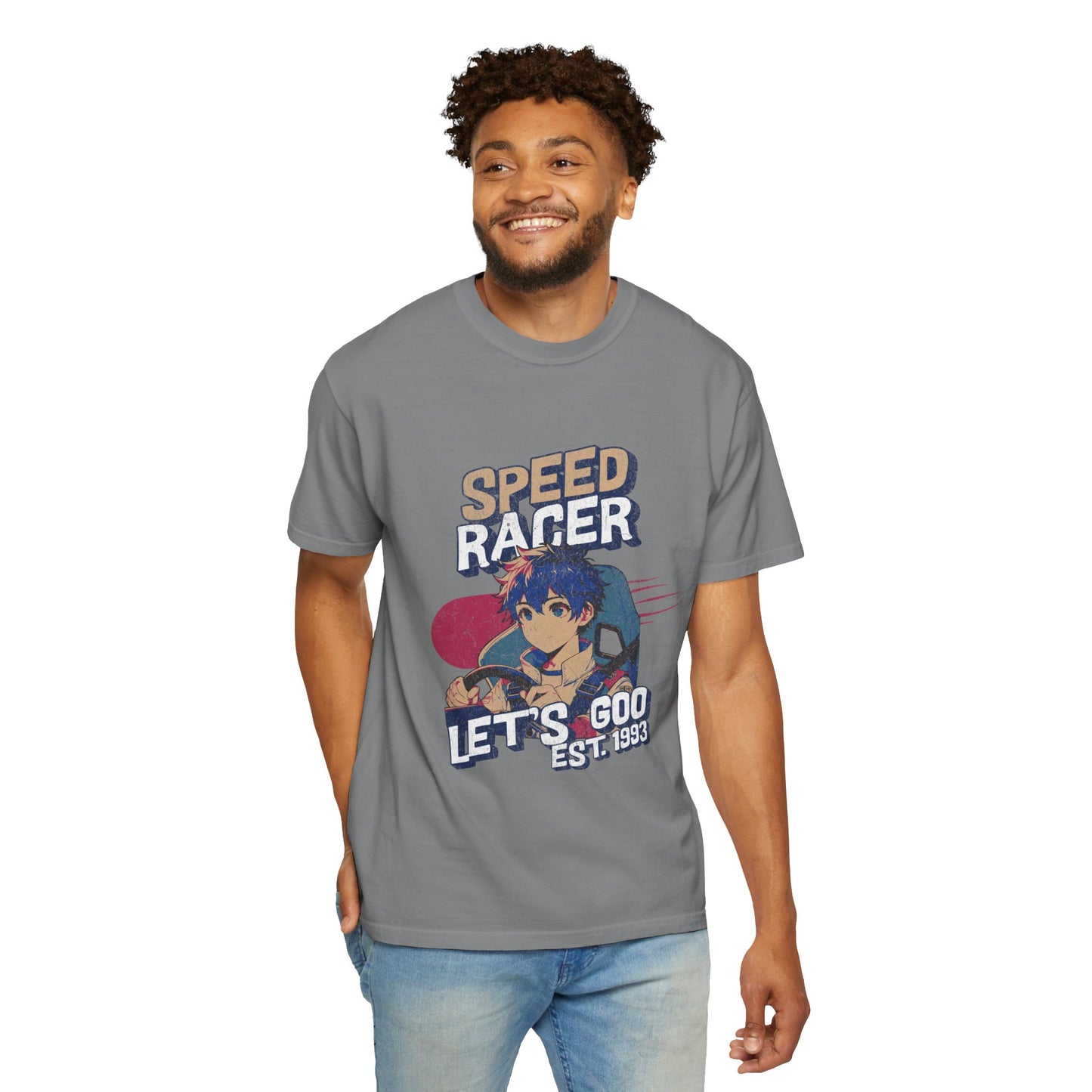 Speed Racer Anime Graphic T-Shirt — "Let's Goo" Vintage Racing Tee