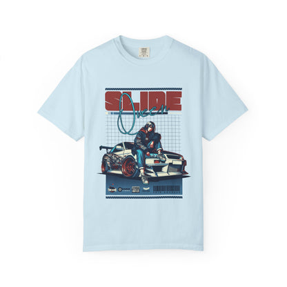 Drift Racer Graphic Tee — “SLIDE” Street Racing T‑Shirt