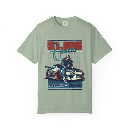 Drift Racer Graphic Tee — “SLIDE” Street Racing T‑Shirt