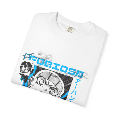 Anime Graphic T-Shirt — 'FURIOSA' Cyberpunk Manga Design