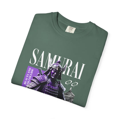 Samurai Graphic T-Shirt — Vintage Armor Design with 'SAMURAI' Text
