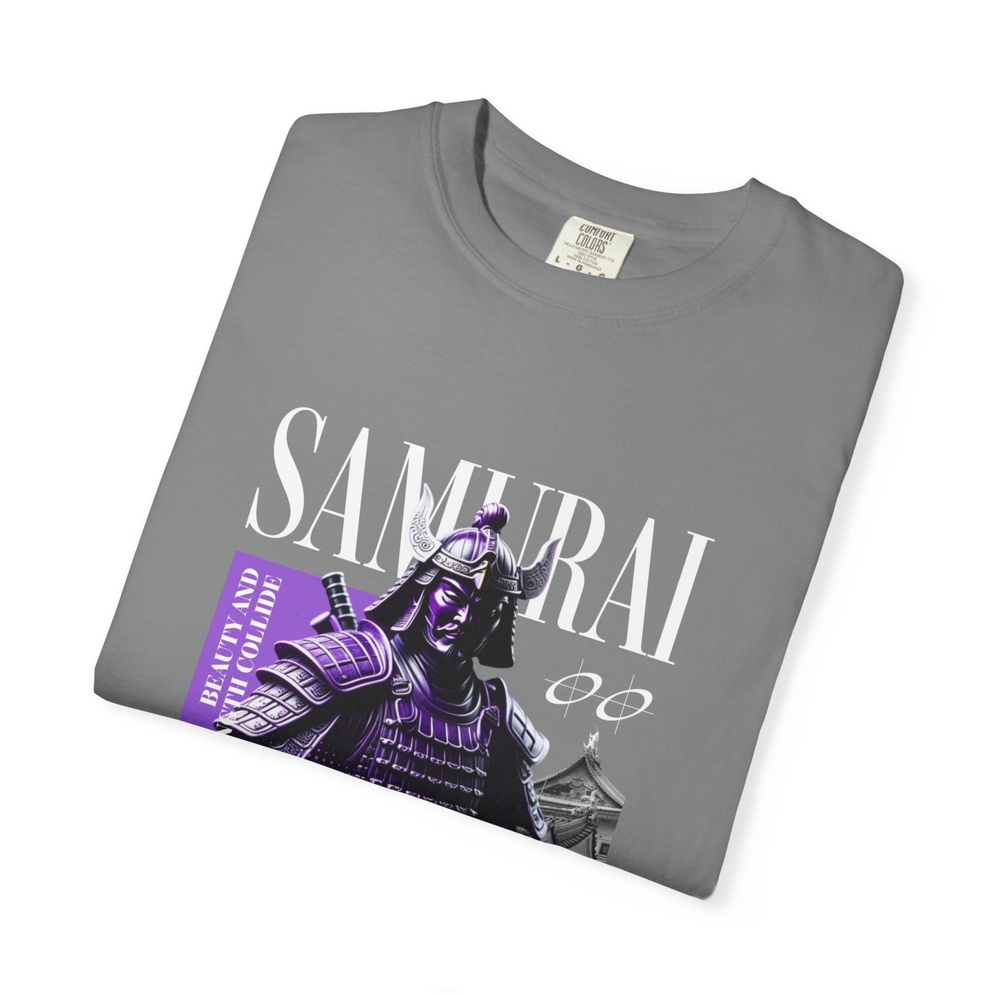 Samurai Graphic T-Shirt — Vintage Armor Design with 'SAMURAI' Text