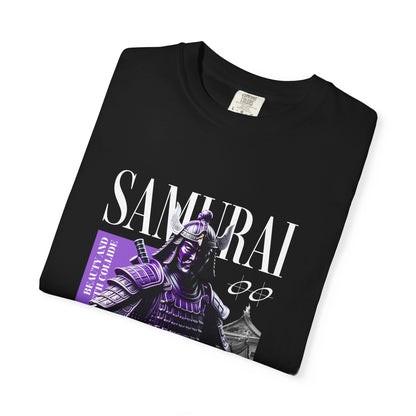 Samurai Graphic T-Shirt — Vintage Armor Design with 'SAMURAI' Text