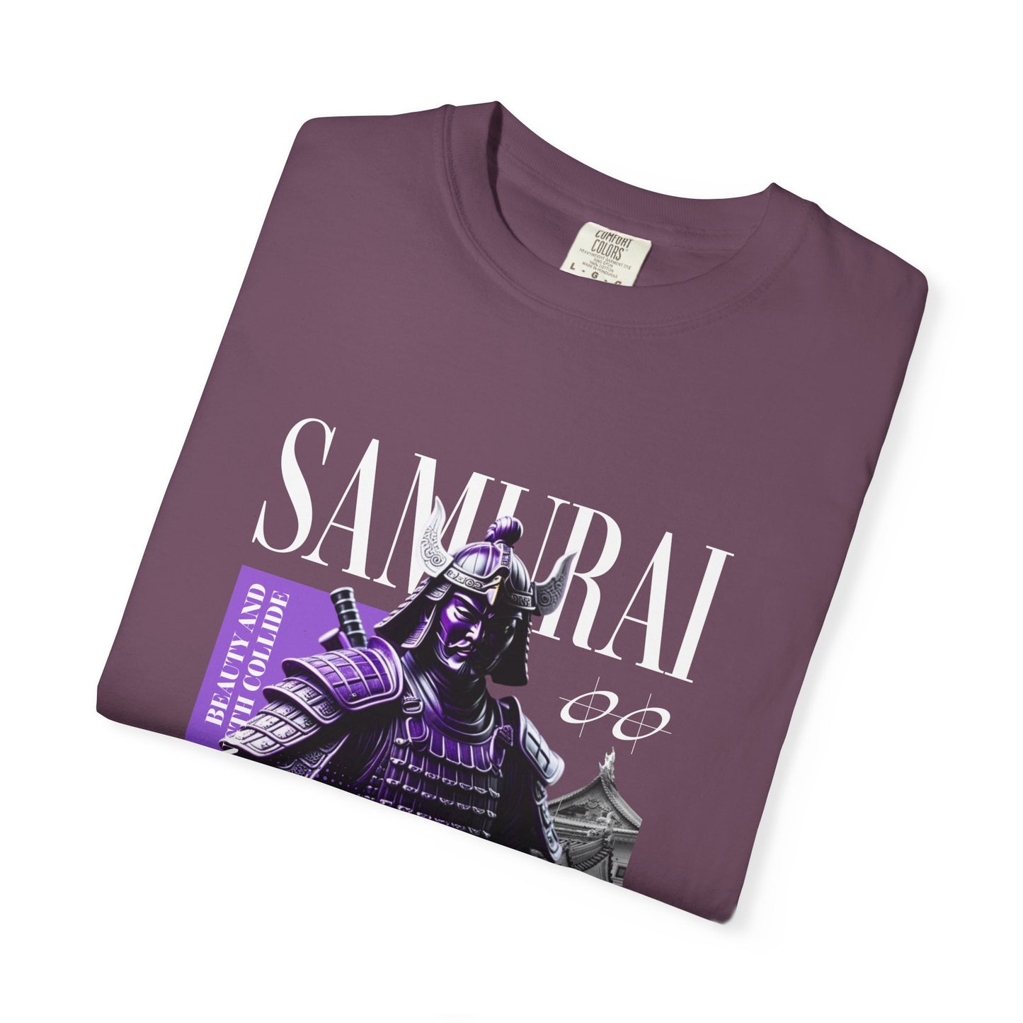 Samurai Graphic T-Shirt — Vintage Armor Design with 'SAMURAI' Text