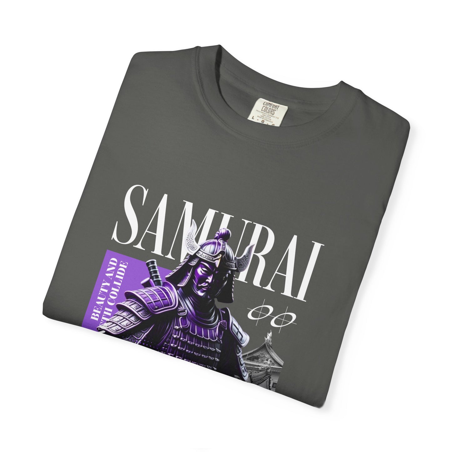 Samurai Graphic T-Shirt — Vintage Armor Design with 'SAMURAI' Text