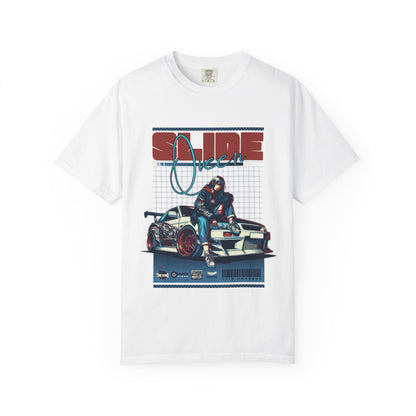Drift Racer Graphic Tee — “SLIDE” Street Racing T‑Shirt