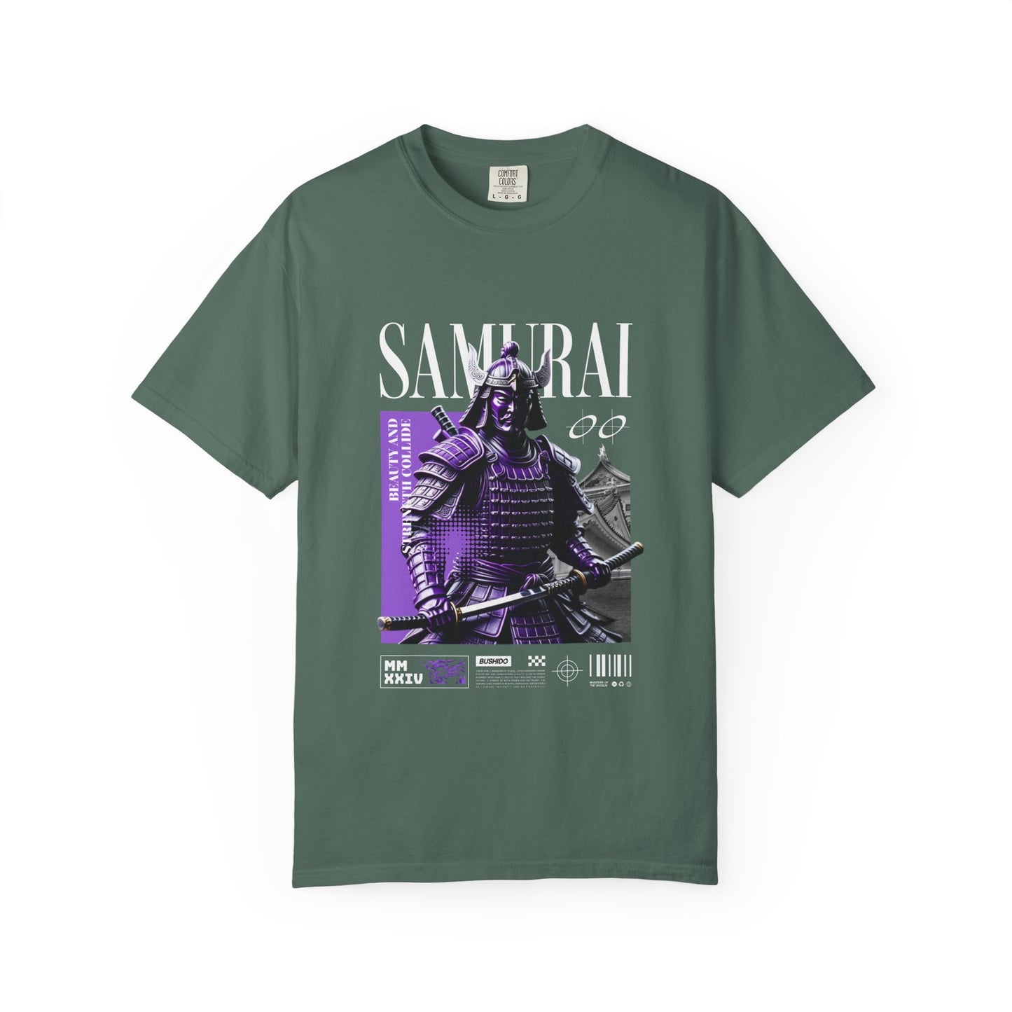 Samurai Graphic T-Shirt — Vintage Armor Design with 'SAMURAI' Text