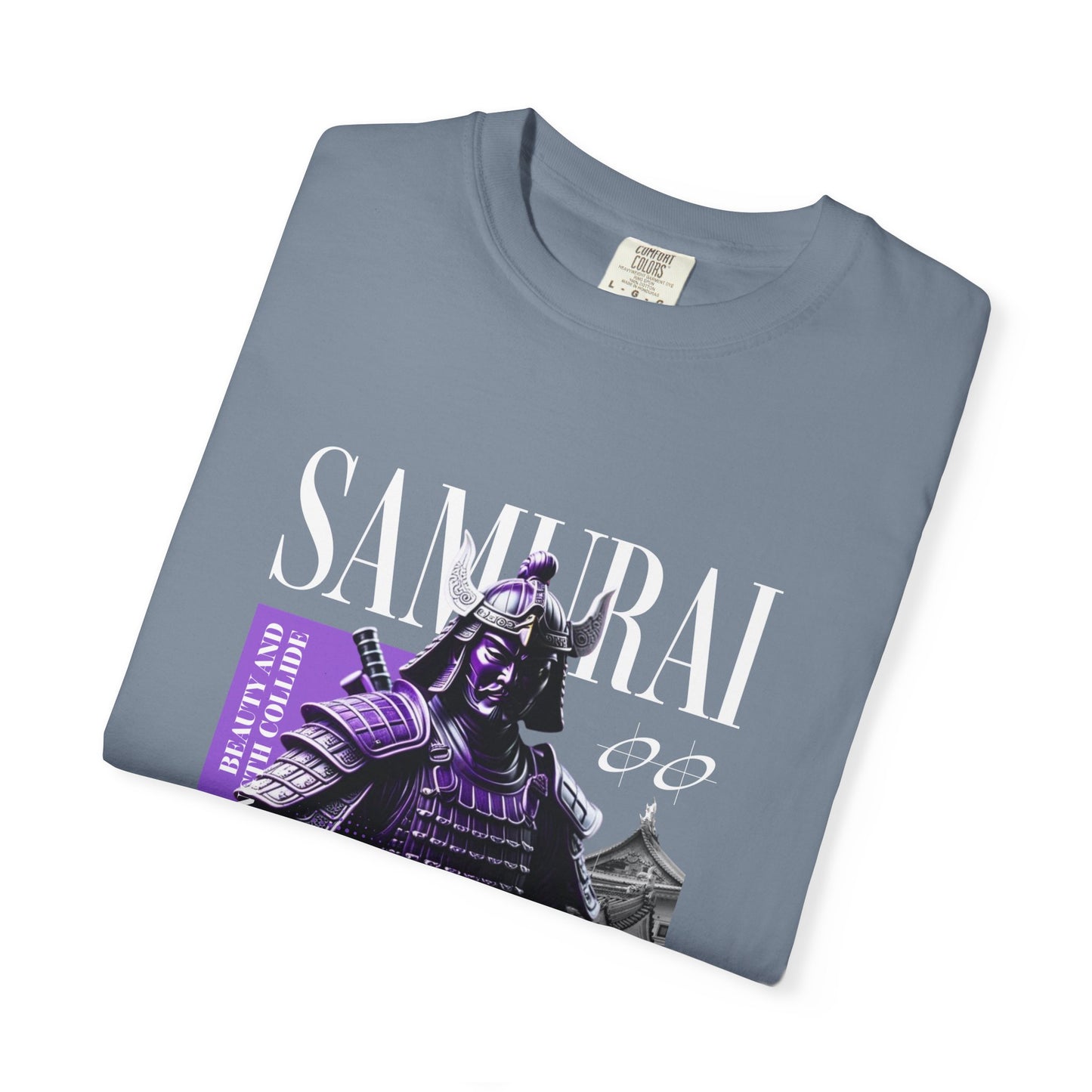 Samurai Graphic T-Shirt — Vintage Armor Design with 'SAMURAI' Text