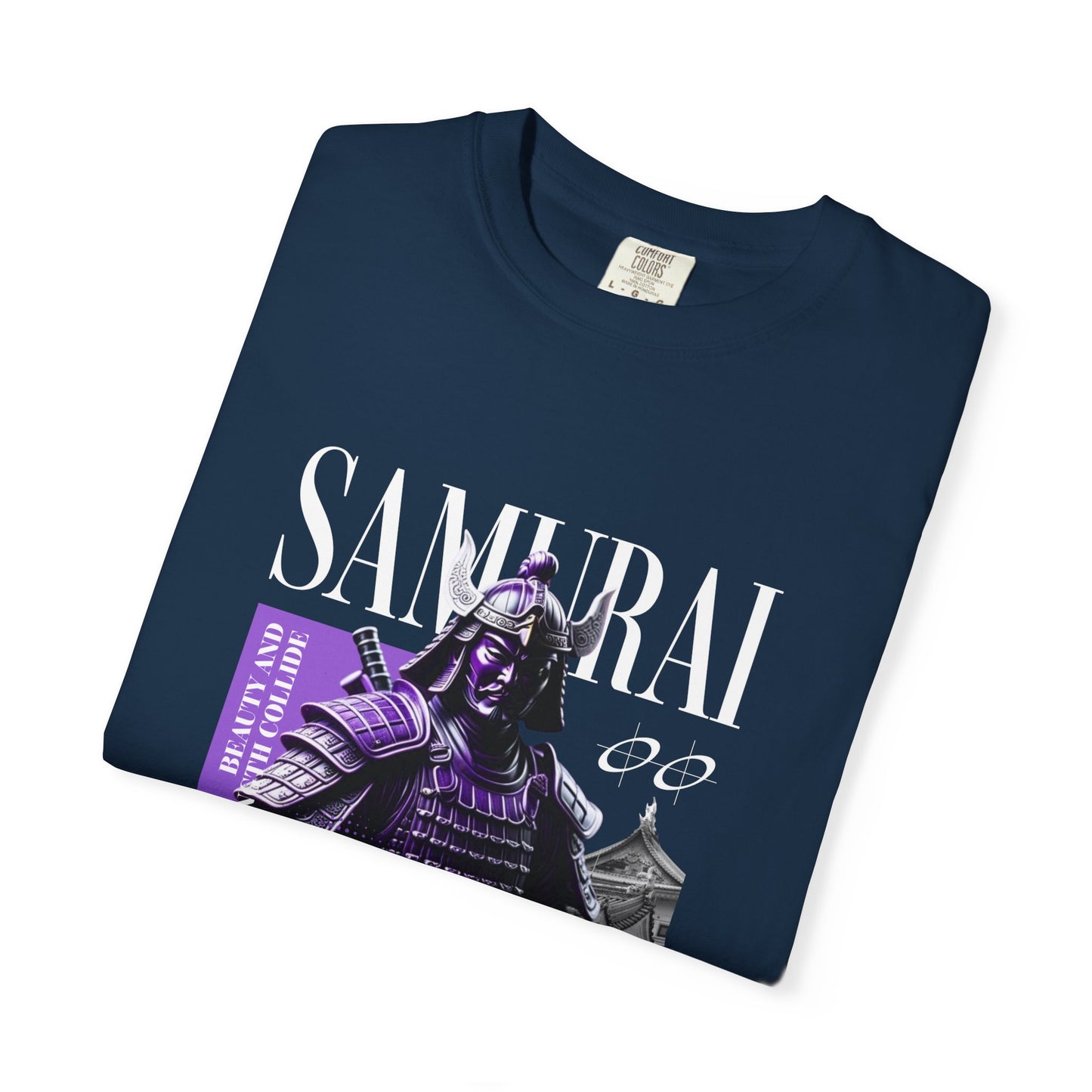 Samurai Graphic T-Shirt — Vintage Armor Design with 'SAMURAI' Text