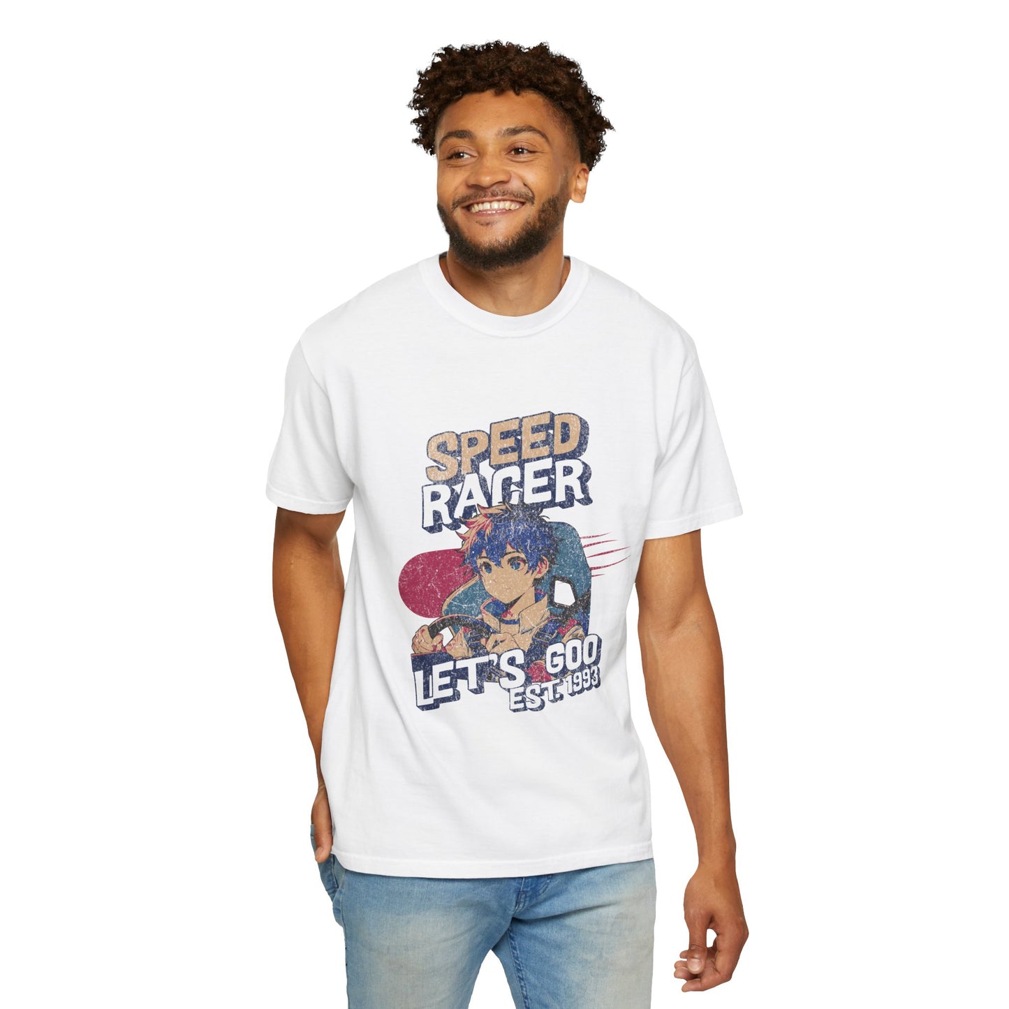 Speed Racer Anime Graphic T-Shirt — "Let's Goo" Vintage Racing Tee